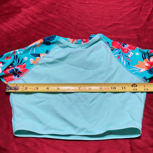 Kanu Surf Girls' Long Sleeve Rashguard UPF 50+ Two Piece Swim Set 10 - Picture 6 of 8